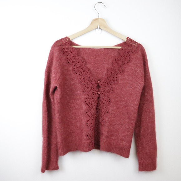 Sezane Astride Jumper Sweater Rosewood Mohair Small - Picture 2 of 10